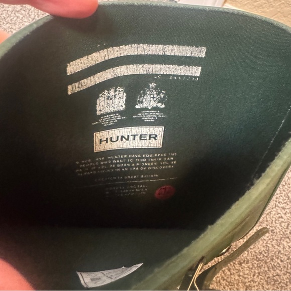 Hunter Original Tall Rain Boots Green Women’s 7.5 Waterproof Rubber - Picture 8 of 8